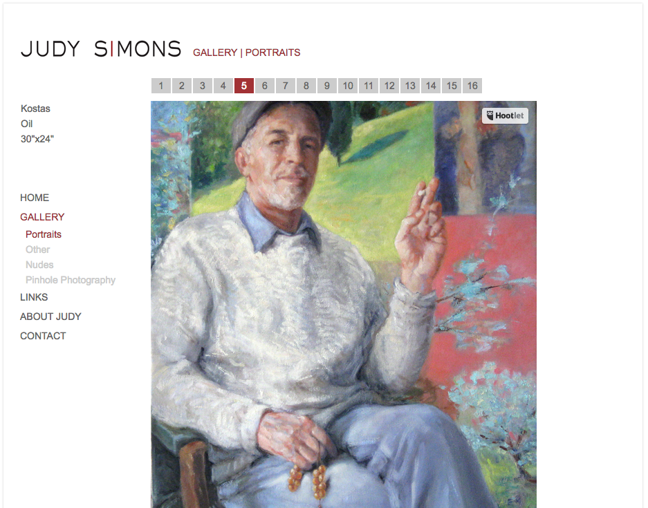 Judy Simons painter website by iKANDE