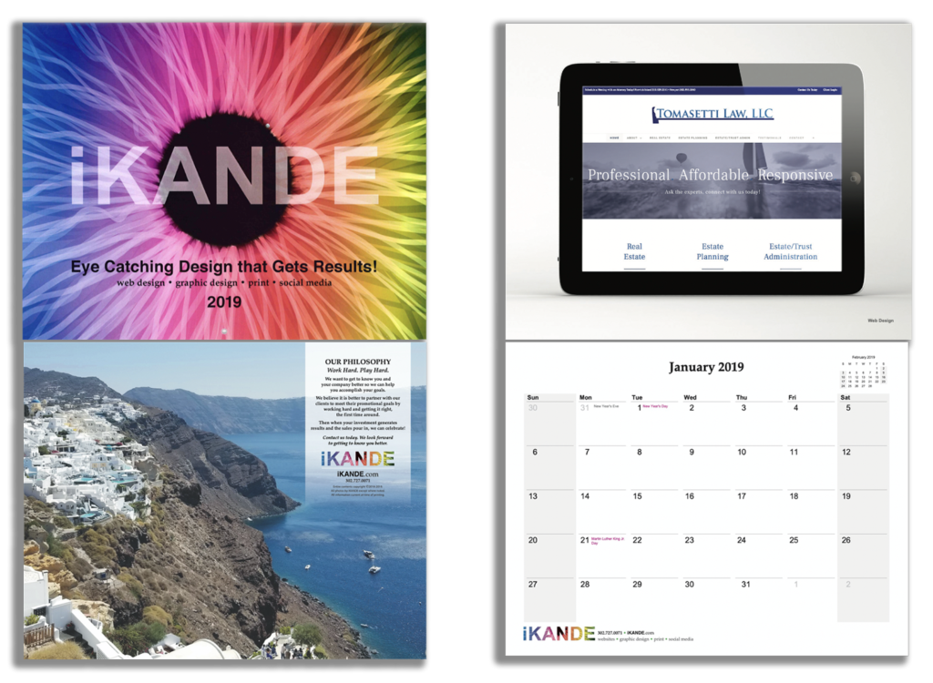 pages from 2019 iKANDE calendar