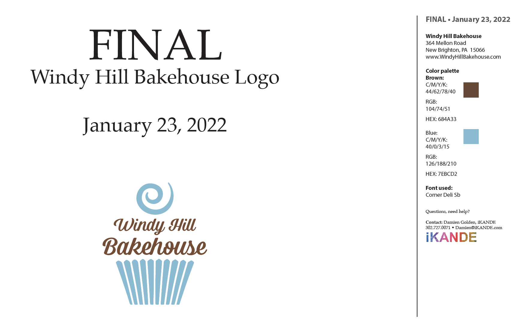 windy hill bakehouse logo brand guidelines by ikande